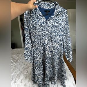 NEVER WORN - blue patterned Banana Republic Dress